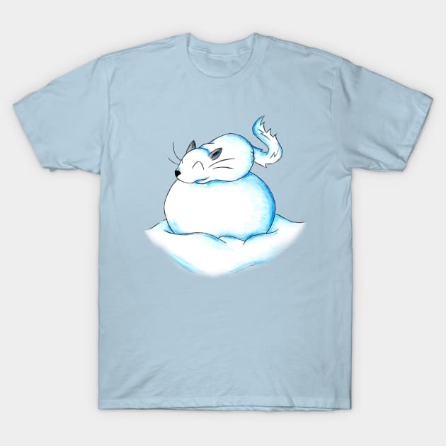 Chinchilla Snowball T-Shirt by KristenOKeefeArt